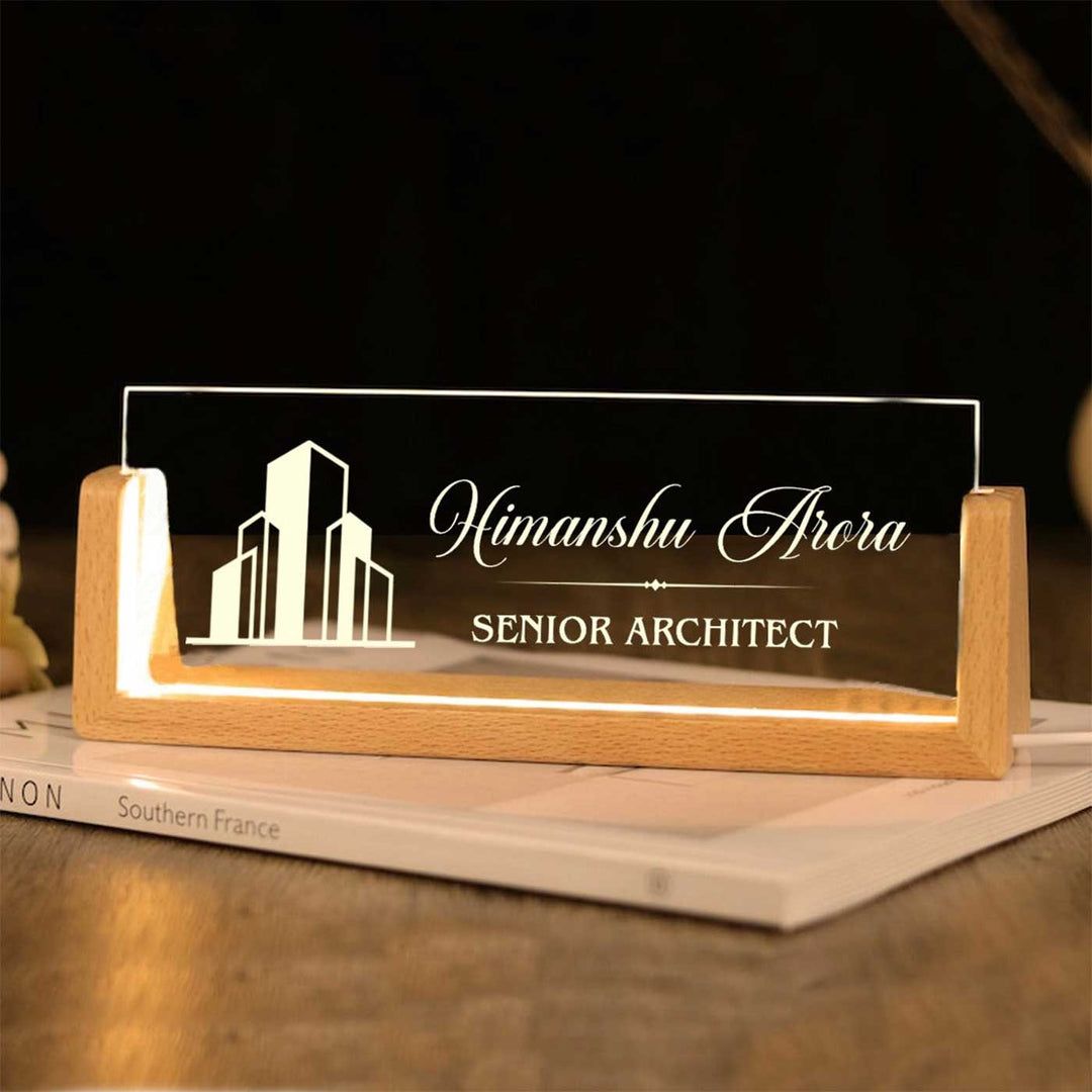 Custom LED Desk Name Plate