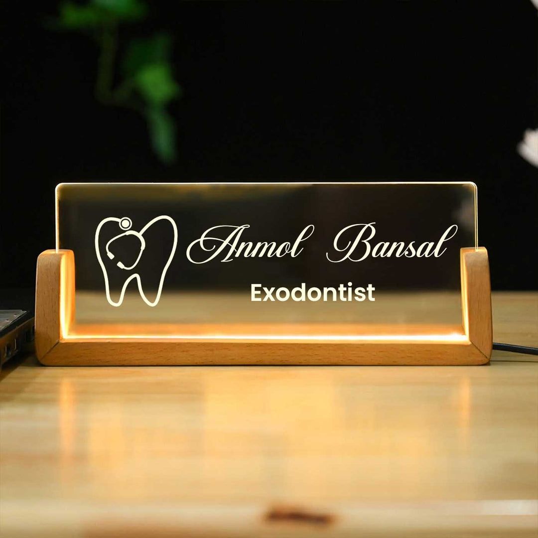 Custom LED Desk Name Plate
