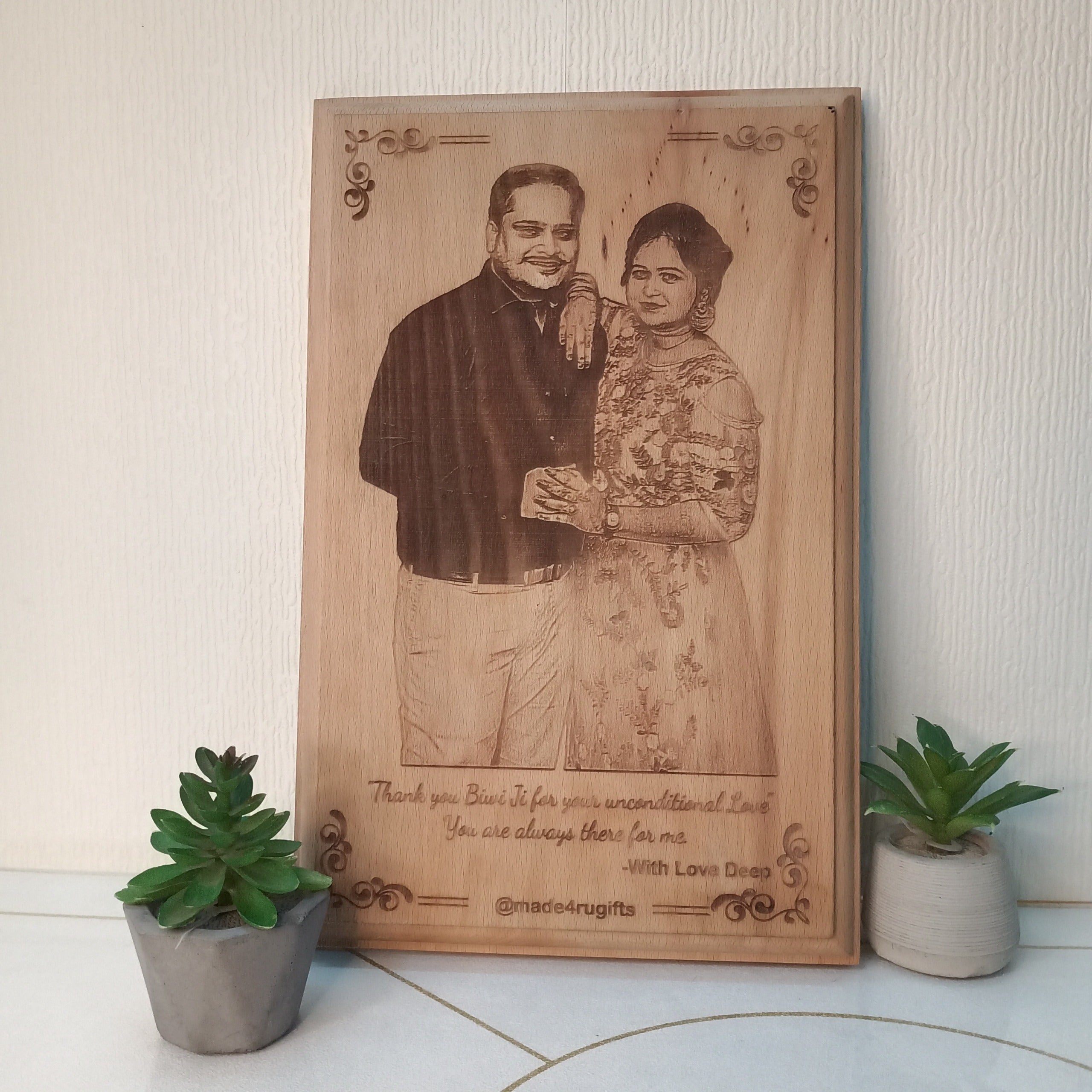Personalized Wooden Poster – 9x12 Inch